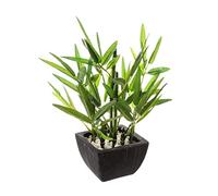 Atmosphera Créateur d'intérieur - Plante Artificielle en Pot "Bambou" 26cm Noir noir G