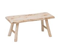 Atmosphera - Banc d'Appoint Woody en Bois Massif, 70 x 26 x 31 cm - pour Entrée, Salon, Chambre