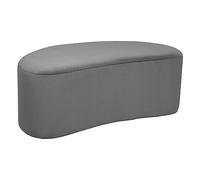 Atmosphera - Banc Malone en Velours 98x51cm Gris foncé