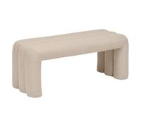Atmosphera - Banc Sisco - Bout de Lit Design Moderne en Tissu Argile - Assise Confortable Rembourrée - Structure Robuste Bois - 102x42cm, 2 Places