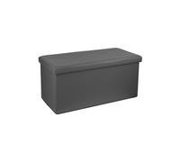 Atmosphera - Banquette coffre pliable Loft - L. 76 x H. 37,5 cm - Gris - Loft