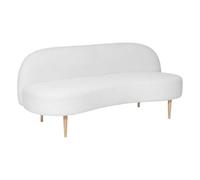 Atmosphera Créateur d'intérieur - Canapé 2 Places en Tissu Bouclette "Insi" 172cm Blanc Blanc G