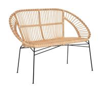 Créateur d'intérieur - Banquette 2 Places en Rotin Keko 120cm Beige