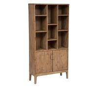 Atmosphera - Bibliothèque 2 portes en bois SABOR - Beige - SABOR G