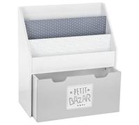 Atmosphera – Bibliothèque enfant à roulettes – grise – H70 cm