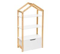 Atmosphera - Bibliothèque Enfant Maison - Blanc - Bois
