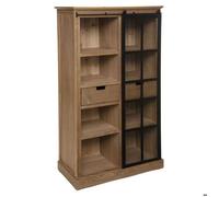 Atmosphera - Bibliothèque Lazare avec porte vitrée coulissante - Marron