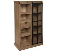 Atmosphera – Bibliothèque Lazare avec porte vitrée coulissante – Marron