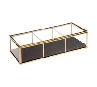 Atmosphera - Boîte à bijoux Gold - verre - doré - 25x6-7 cm