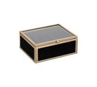 Boîte à bijoux ""Penelope"" noir 10x9cm - Atmosphera createur d'interieur