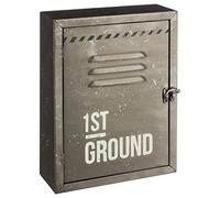 Atmosphera Boite à clés - 30 x 23,5 cm - Fer - Gris