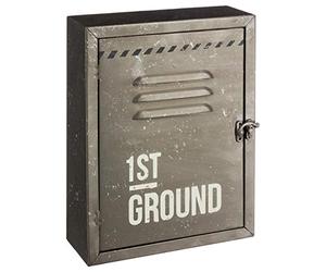 Atmosphera Boite à clés - 30 x 23,5 cm - Fer - Gris