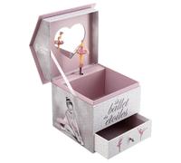Boîte musicale ""Ballerine"" rose H16cm - Atmosphera Créateur d'intérieur