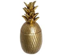 Atmosphera Créateur d'intérieur - Boîte Décorative en Résine Ananas 24cm Or G