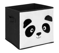 Atmosphera - Boîte de Rangement Enfant Panda Joey Noir et Blanc 29x29cm