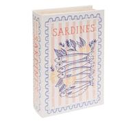 Atmosphera - Boîte livre déco rectangulaire josh 18x27cm sardines