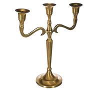 Atmosphera - Bougeoir 3 têtes métal - doré - H27 cm