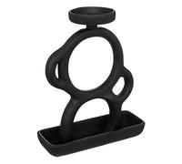Atmosphera - Bougeoir en céramique H26,5cm Noir