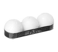 Atmosphera Créateur d'intérieur Bougies boules "Many" – Lot de 3 6 cm Blanc