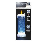 Atmosphera - Bougie LED chandelle + Paillette, PVC, Dimensions d. 8,2 x h. 24 cm