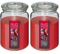 Atmosphera - Bougie parfumée - fruits rouges - 510g (Lot de 2)