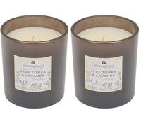 Atmosphera - Bougie parfumée Mael - tonka et lavande 190g (Lot de 2)