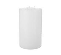 Bougie cylindrique rustique blanc H23voir