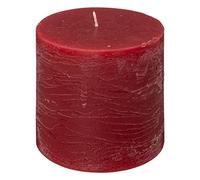 Comptoir des bougies - Bougie ronde Rustic - Diam. 10 cm - Rouge Rouge G