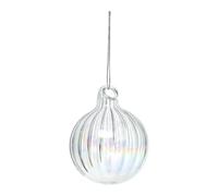 Atmosphera - Boule de noël en Verre 60mm strie Blanche