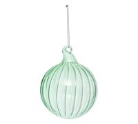 Atmosphera - Boule de noël en Verre 80mm strie Vert