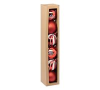Atmosphera - Boule de noël Plastique 100mm x6 Rouge et Blanc
