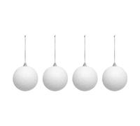 Atmosphera - Boule de noël x4 Neige Blanc 80mm