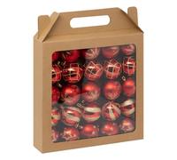 Créateur d'intérieur - Lot de 25 Boules de Noël "Maison des Couleurs" 6cm Rouge & Or