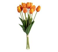 Atmosphera – Bouquet de fleurs artificielles Tulipes James 48 cm Orange 10 tulipes