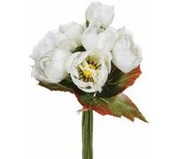 Atmosphera - Bouquet 8 Begonias artificiels - H. 23 cm Blanc G