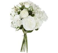 - Bouquet artificiel de 18 Fleurs - H. 50 cm - Blanc