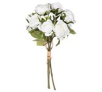 Atmosphera Créateur d'intérieur - Bouquet de Fleurs "14 Roses" 40cm Blanc Blanc G