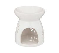 Atmosphera - Brûle-parfum Izor en céramique D9cm blanc