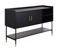 Atmosphera - Buffet 2 Portes Tedy - 2 Portes - Bois et métal - Noir