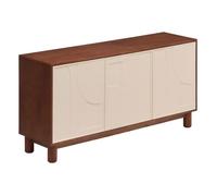 Atmosphera - Buffet 3 portes design en relief JILANI - Marron et beige