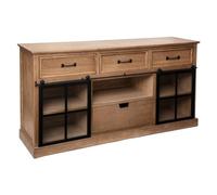 Buffet 2 portes ""Danik"" bois naturel 160x85cm - Atmosphera createur d'interieur