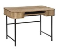 Atmosphera - Bureau 2 portes coulissante Colva - Marron et noir - Colva Beige G