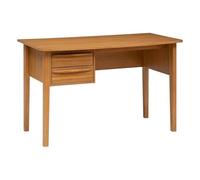 Atmosphera - Bureau 2 tiroirs Oliver en placage chêne L125cm