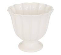 Cache-pot Fleur de rose H24cm blanc - Atmosphera Créateur d'intérieur