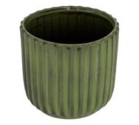 Atmosphera - Cache-pot Iko en Grès 16x16x15cm - Vert