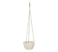 Atmosphera - Cache-pot suspendu wild céramique blanc d17xh10,5cm