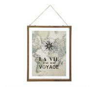 Atmosphera Cadre Lilien en verre - 48 x 38 cm