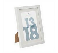 Atmosphera – Cadre photo Manu – Blanc 13×18 cm – Passe-partout 9×14 cm – À poser/suspendre