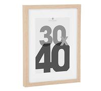 Atmosphera - Cadre Photo Eva 30 x 40 cm Bois Clair, Style Scandinave, Avec Passe-Partout - Pour Décoration Murale, Salon, Chambre