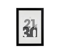 Atmosphera - Cadre photo Eva - bois et verre - noir - 21x30 cm